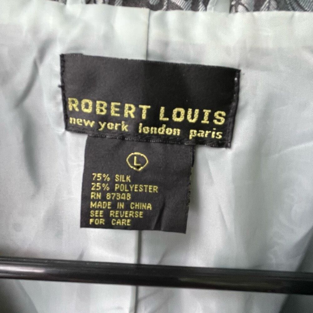 Robert Louis size L  75% silk brocade jacket. Two button front. - Picture 7 of 8